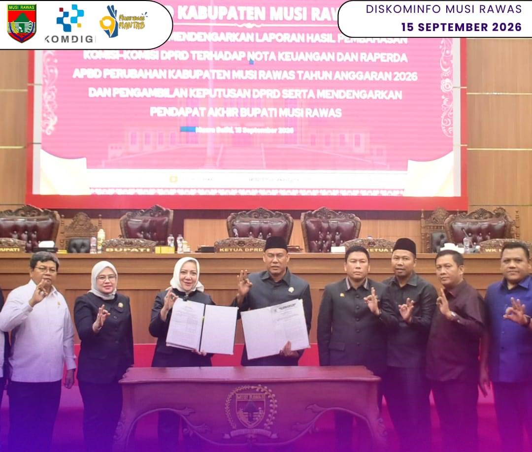 Bupati Musi Rawas Hadiri Rapat Paripurna DPRD Bahas APBD Perubahan Tahun 2026