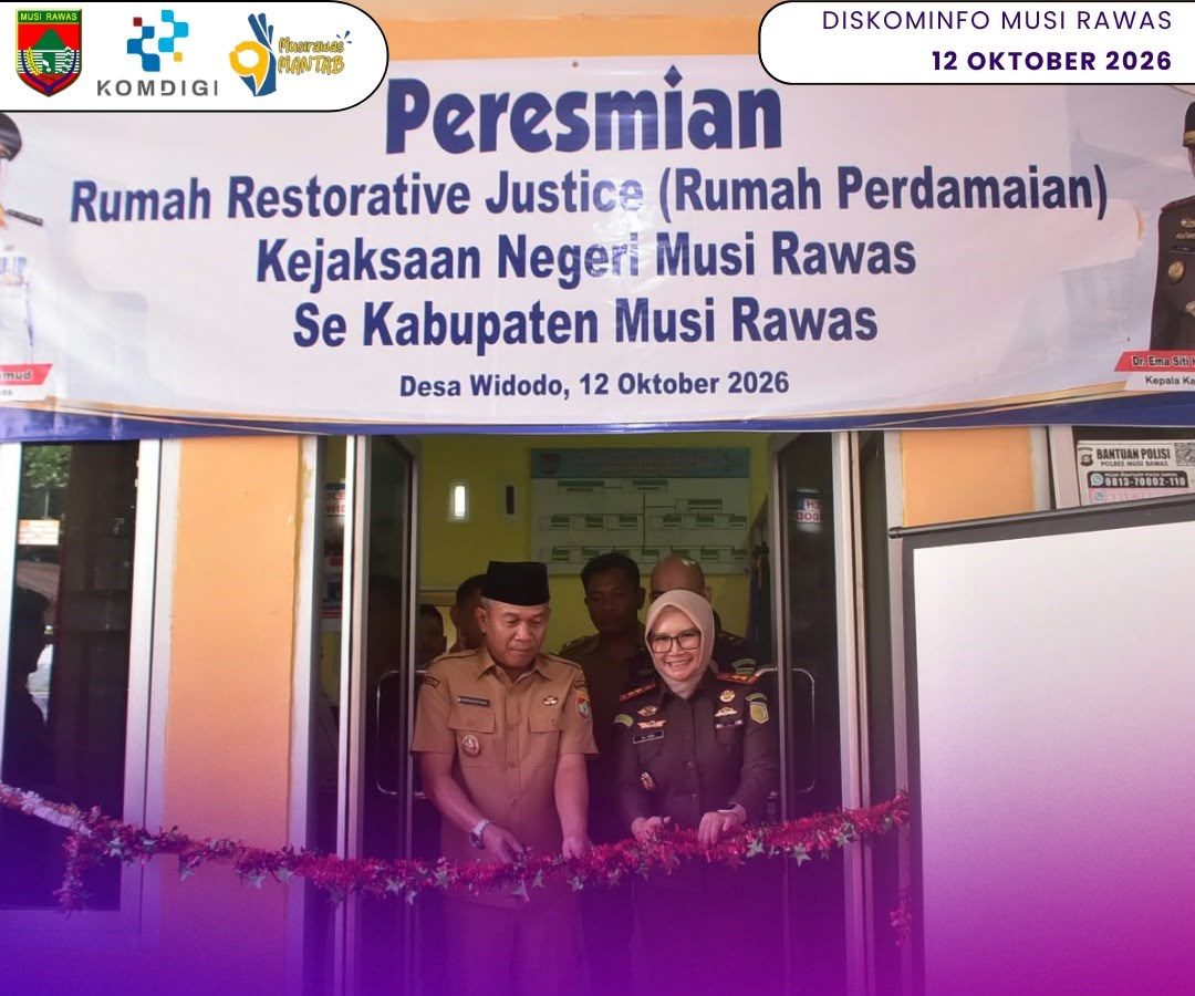 Wabup Musi Rawas Resmikan Rumah Restorative Justice atau Rumah Perdamaian